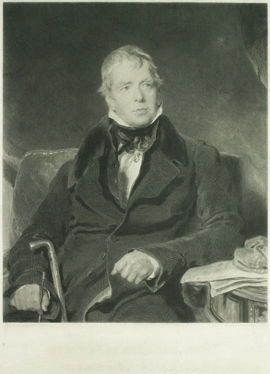 Print - Sir Walter Scott Bart. From the Original Picture in His Majesty's Gallery, Windsor Castle. - Robinson